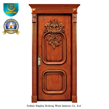 Classic European Solid Wood Door with Carving (ds-8009)